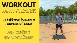 WORKOUT se Zátěžovým Švihadlem a Odporovými Gumami  Nohy a Zadek [upl. by Eniarda257]