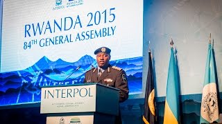 Emmanuel GASANA Inspector General of Rwanda National Police  84th INTERPOL General Assembly [upl. by Aneeh]