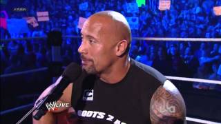 Rock Concert  The Rock Sings To John Cena On Raw 2012 HD [upl. by Ajar569]