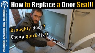 How to fit amp replace a door seal uPVC door seal replacement Stormguard window amp door rubber seal [upl. by Ahilam]