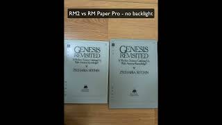 reMarkable 2 vs reMarkable Paper Pro  screen backlight sample [upl. by Kannav953]