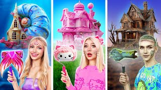 Mermaid vs Hello Kitty vs Zombie The Best House Challenge [upl. by Tem]