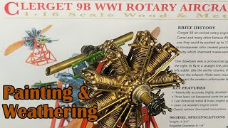 Rotary Engine Paint and Weathering  Clerget 9B Rotary Aircraft Engine [upl. by Sum]