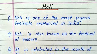 Holi10 lines essay in english [upl. by Silvie]