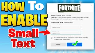 Create a Small Text name in Fortnite by doing this [upl. by Nogem583]