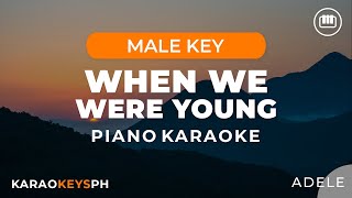 When We Were Young  Adele Male Key  Piano Karaoke [upl. by Llesram]