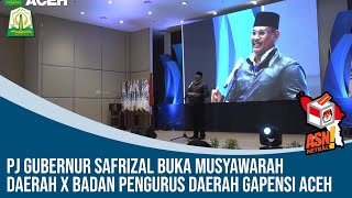 Pj Gubernur Safrizal buka Musyawarah Daerah X badan Pengurus Daerah GAPENSI ACEH [upl. by Harland808]