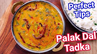 Best Dal Palak Recipe  New Restaurant Style with Tips amp Tricks  Spinach Dal for Rice amp Roti [upl. by Onitnelav]