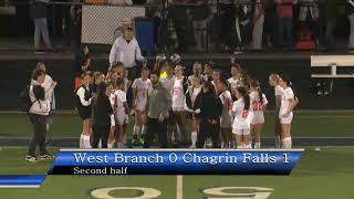 Girls Soccer Beloit West Branch v Chagrin Falls OHSAA D4 NE 4 Regional Semi Final 102924 [upl. by Clementis]