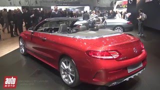 2016 Mercedes Classe C Cabriolet  les infos officielles GENEVE 2016 [upl. by Ellerey]