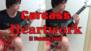 Carcass Heartwork Vocal amp Guitar Cover including GuitarPro TAB [upl. by Flan518]