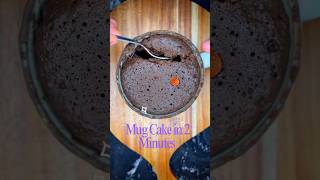 Eggless Chocolate Mug Cake SHORTS  2 Minute Chocolate Mug Cake Recipe in Microwave [upl. by Einama737]