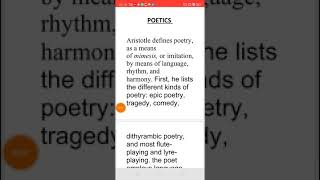 POETICS BY ARISTOTLE  SUMMARY IN TAMIL [upl. by Ferrick]