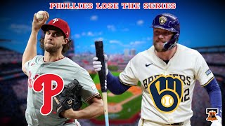 PHILLIES WASTE AARON NOLAS GEM IN A 21 LOSS VS BREWERS LINEUP STRIKES OUT 16 TIMES AGAIN [upl. by Jonis]