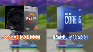 RYZEN 5 3400G vs INTEL i5 10400 5 Games [upl. by Ilise]