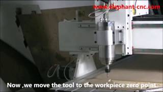 Blue elephant NC Studio Control System Set the zero point cnc router [upl. by Thistle436]