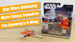 Micro Galaxy Squadron Poe Damerons T70 XWing Orange  Star Wars Unboxing [upl. by Parsons618]