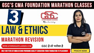 CMA FOUNDATION LAW MARATHON PART 3  PRACHI MAM  GYAN SAGAR CLASSES [upl. by Mitchael]