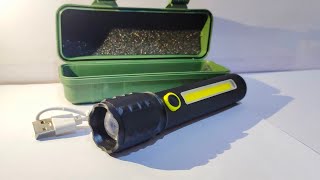 Power style torch  rechargeable torch  LED Flashlight  3 mode [upl. by Ahsikan]