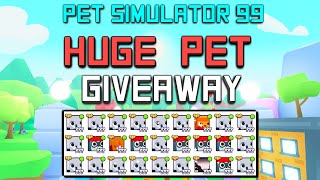 🔴 ROBLOX LIVE  PET SIMULATOR 99  50 HUGE PET GIVEAWAYS [upl. by Zenia154]