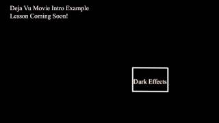 Adobe After Effects  Deja Vu Movie Intro Effect DEMO [upl. by Zohar]