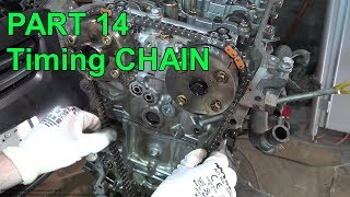 How to Assemble Toyota Corolla Dual VVTi engine years 2007 to 2018 PART 14 Timing chain [upl. by Dviad42]