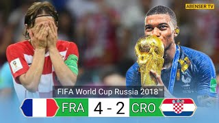 HIGHLIGHTS  FRANCE  42  CROATIA FIFA WORLD CUP FINAL 2018  4k💥 [upl. by Ecirbaf756]