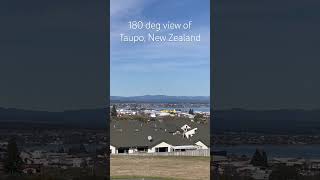 180 deg view of Taupo New Zealand taupo newzealand lake nature adventure [upl. by Fidellia34]