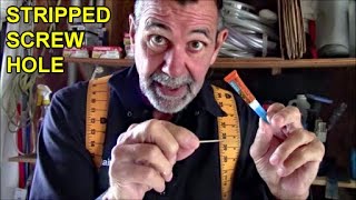 Easily Repair a Stripped Out Screw in Wood [upl. by Jahdal]