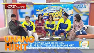 Running Man casts Mikael Lexi and Buboy LIVE sa Unang Hirit [upl. by Redlac]