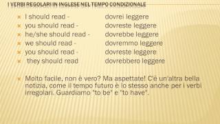 I verbi regolari in inglese nel tempo condizionale [upl. by Awahsoj608]