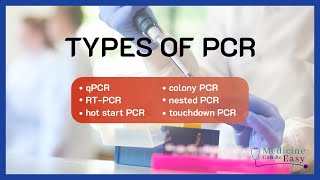 Types of PCR qPCR RTPCR nested colony touchdown hot start [upl. by Anaiviv]