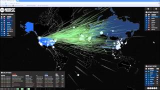 Botnet  DDoS Attack  Norse Live Footage  Nov 29 1080p [upl. by Mcspadden]