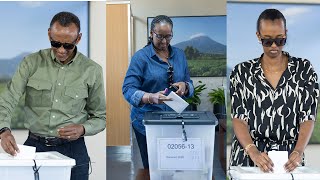 Kagame and family cast their ballots in Rwandas Presidential and Parliamentary elections [upl. by Holmann]