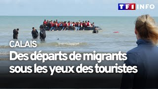 Des départs de migrants sous les yeux des touristes sur les plages [upl. by Fayth]