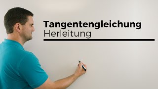 Tangentengleichung Herleitung Verständnis der Formel durch Graphverschiebung [upl. by Arliene]