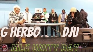 DJU amp G Herbo LIVE INTERVIEW MLK Day Chicago Youth Peace Mental health  more DJUTV 11523 [upl. by Oiruam154]