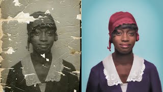 Transformation of an old photo using Photoshop Accelerated video [upl. by Nnayelsel]