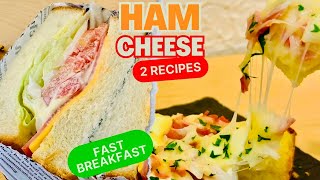 2 Healthy Breakfast Recipes Do you have Ham amp Cheese Quick and Easy Breakfast ready in few minutes [upl. by Nesiaj]