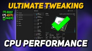 How To OPTIMIZE Your CPUProcessor For Gaming amp Performance in 2024  BOOST FPS amp FIX Stutters [upl. by Geoff]