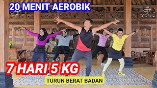 20 MENIT AEROBIK PENURUNAN BERAT BADAN [upl. by Eikram]