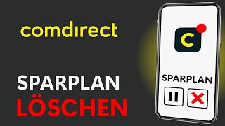 Sparplan löschen  comdirect Tutorial [upl. by Hazen]