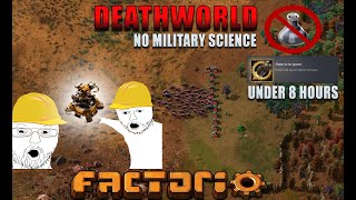 I Beat a Factorio DEATHWORLD Without Military Science With Bonus Speedrun Achievement [upl. by Idola]