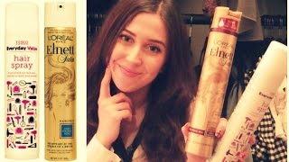 Best Hairspray Loreal Elnett Satin Tesco Value or Aussie  FashionQuirks [upl. by Rysler281]