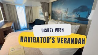 Disney Wish Navigators Veranda Stateroom 7174 Full Tour [upl. by Capwell973]