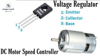 Dc voltage regulator with D882 Transistor  How to make Dc motor speed Controller [upl. by Tatianas432]