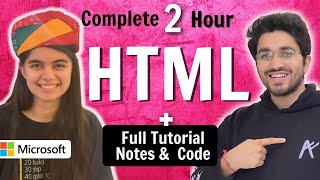 HTML Tutorial for Beginners  Complete HTML with Notes amp Code [upl. by Ewold]