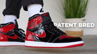 Air Jordan 1 PATENT BRED Review [upl. by Ahsiri]