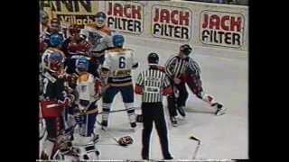 Jeff Geiger EC VSV vs Bill Stewart Milano hockey fight [upl. by Maram41]