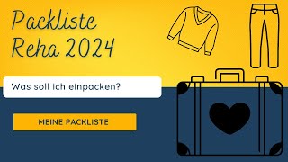 Packliste erstellen Reha 2024 [upl. by Mcmillan]